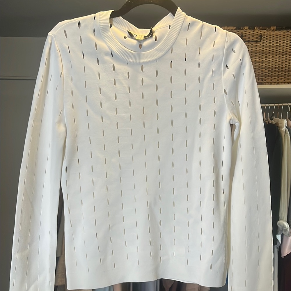 Sportmax White Cut Out Sweater for Women - Medium